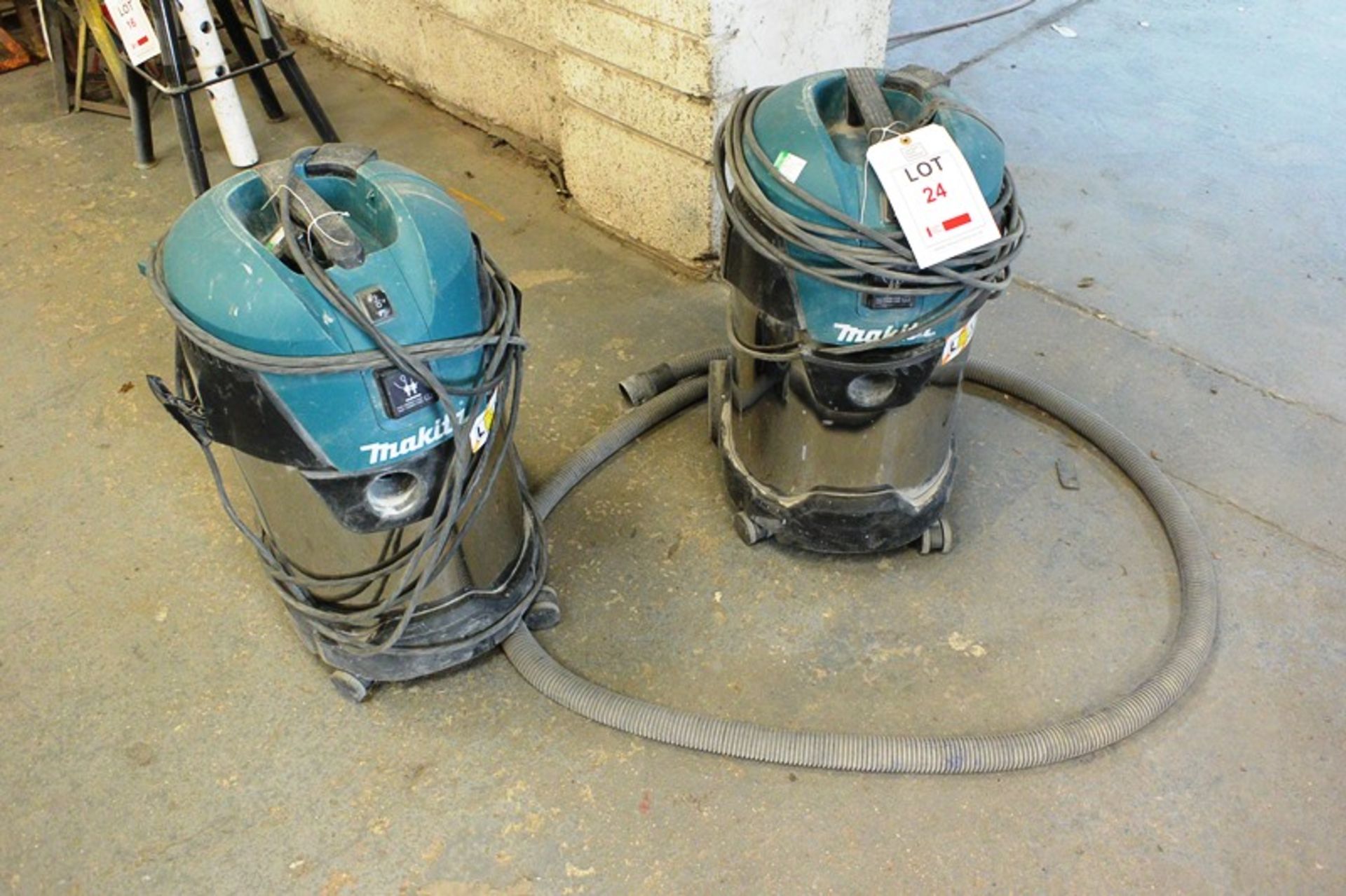 Two Makita 240v hoovers