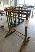 Two steel frame trestles