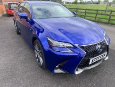 Lexus GS Saloon 300h 2.5 F-Sport CVT, first registered November 2016 with approximately 8,300 miles,