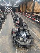 10 x RIMO mini 160cc LPG fuelled karts complete with roll cage and seatbelt attachment, karts 46,