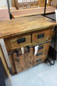 Timber framed 5 drawer/sliding door sideboard