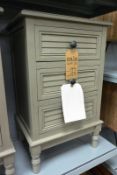 Pacific taupe pine wood 3 drawer unit