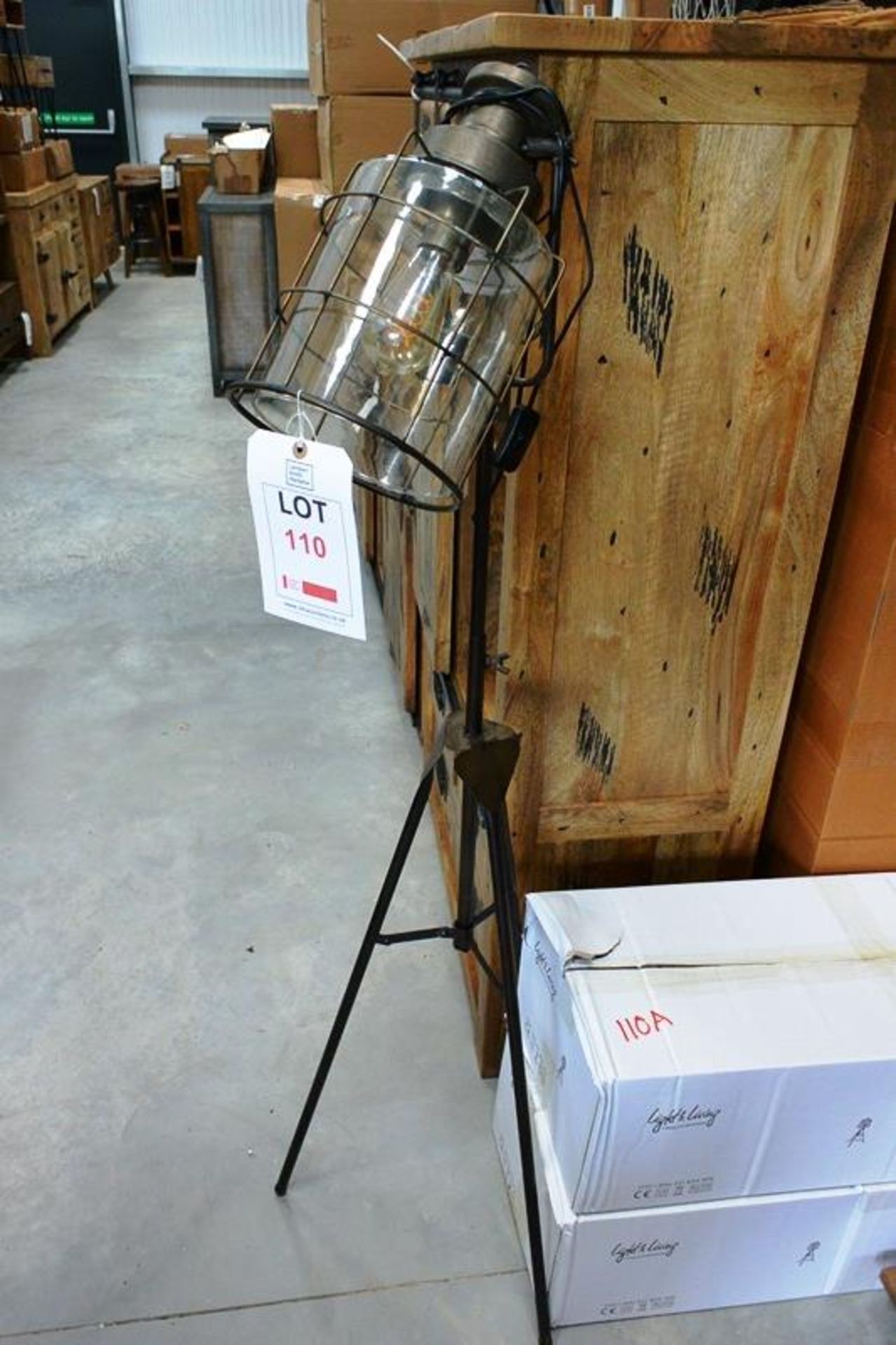 Floor lamp tripod(please note: this lot is located at Unit 4, Summers Farm Yard Lane, Caddsdown Ind