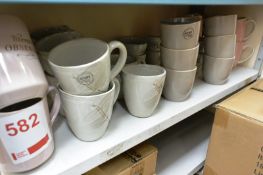 Shelf of mugs approx 30