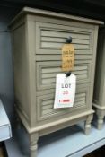 Pacific taupe pine wood 3 drawer unit