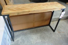 Console table (metal framed), 116 x 31 x 77cm (please note: this lot is located at Unit 4, Summers F