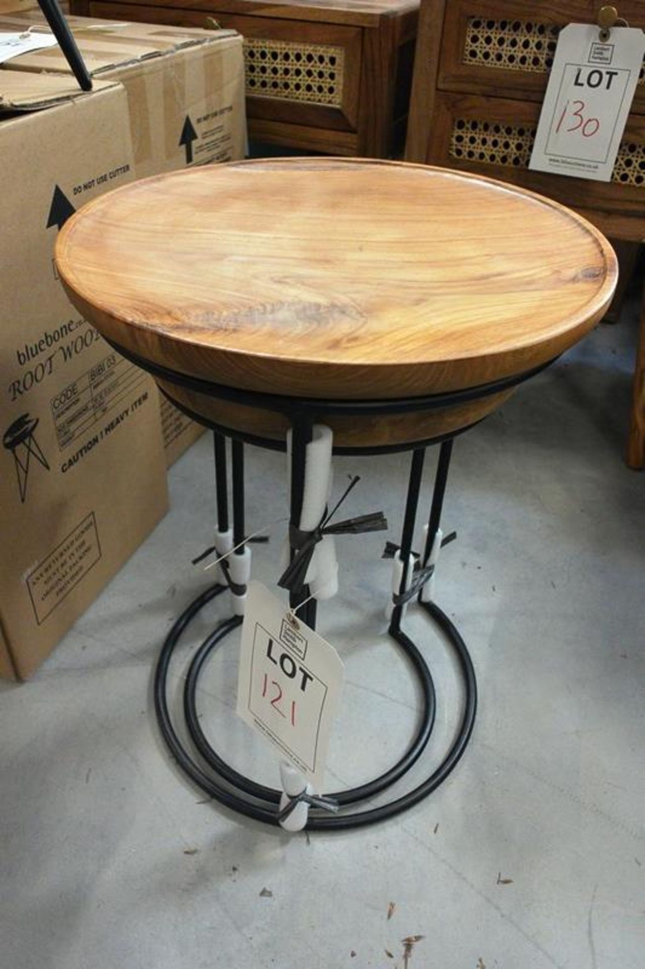 Circular nest of 2 side table