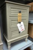 Pacific taupe pine wood 3 drawer unit