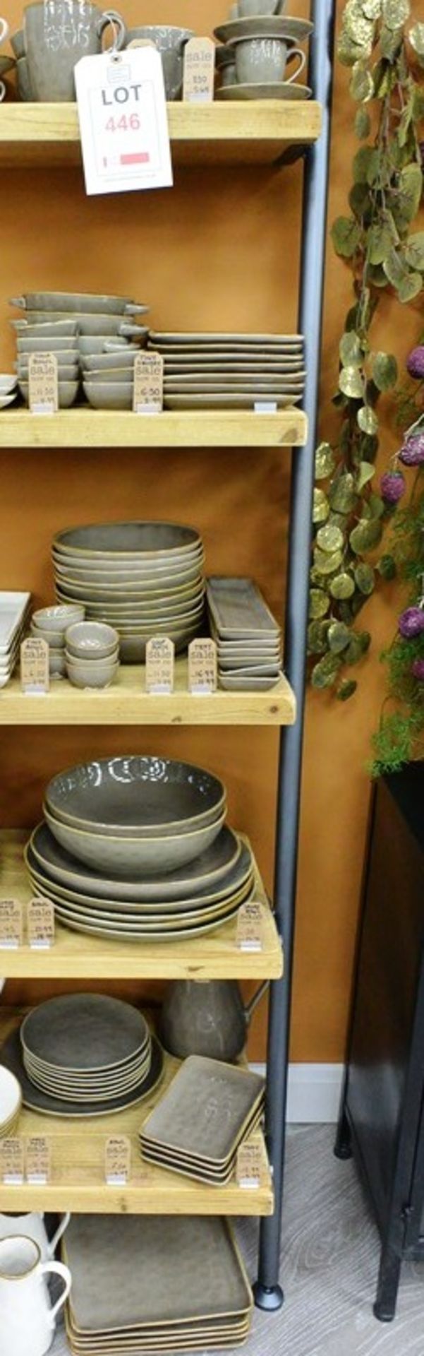 Quantity of stoneware crockery - to include; plates, mugs, trays, bowls, etc (as lotted) (Please Not