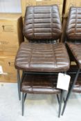 Two Bluebone Cortina Vegan leather chairs, model: chestnut vintage