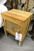 Timber single door bedside table