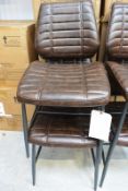 Two Bluebone Cortina Vegan leather chairs, model: chestnut vintage