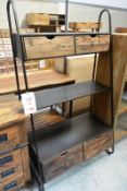 Metal frame 4 timber drawer storage unit