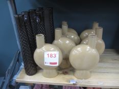 Qty of glass & ceramic vases
