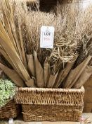 Basket of dried artificial plants