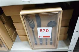 10 x cutlery sets (Black)