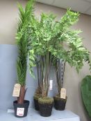 Five artificial plants