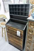 Metal frame/11 timber drawer storage unit