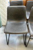 Two Bluebone Cooper dining chairs, grey