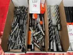 Assorted tooling in three tote boxes