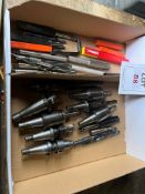 Assorted tooling in two tote boxes