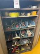 Cabinet and contents of lifting straps, tooling and equipment, Please note: This lot has no record
