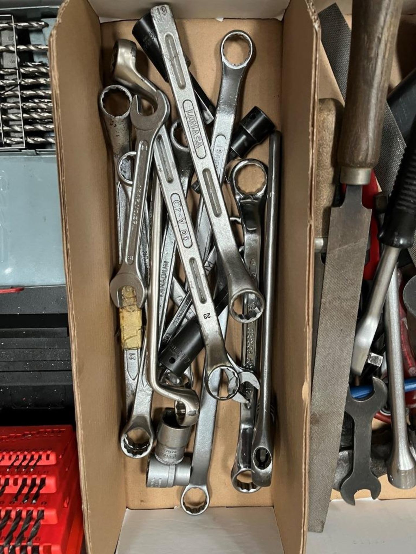 Assorted tools in two tote boxes - Image 3 of 3