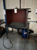 Dust extraction booth with Clarke woodworker extraction