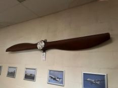 Wooden aircraft propeller display