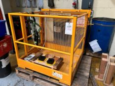 Pedestrian forklift access cage, Please note: This lot has no record of Thorough Examination. The