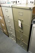 Two Harvey twin steel 4 drawer filing cabinets