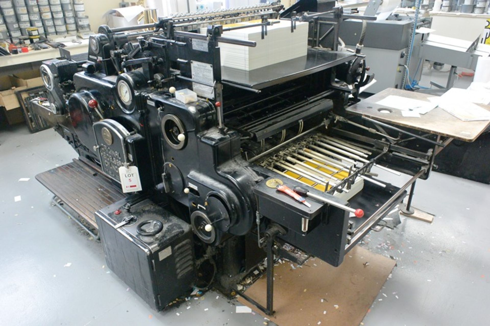 Original Heidelberg cylinder cutting and creasing press, serial no. SBB31451, 57 x 82cm (Please - Image 2 of 9