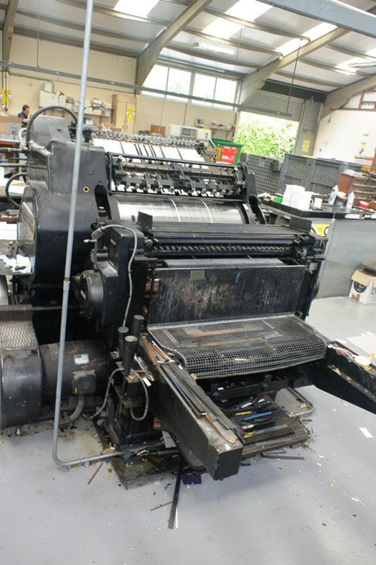 Original Heidelberg cylinder cutting and creasing press, serial no. SBB31451, 57 x 82cm (Please - Image 6 of 9