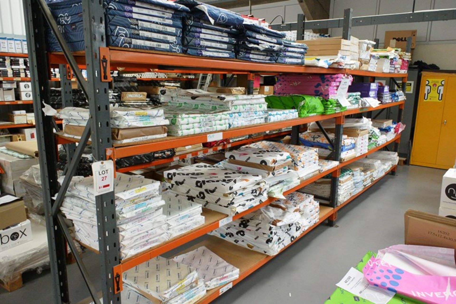 Two bays of boltless adjustable stores racking (contents excluded) Bay width: 3000mm, height: