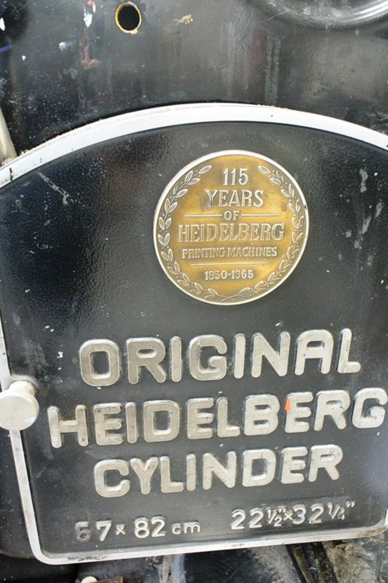 Original Heidelberg cylinder cutting and creasing press, serial no. SBB31451, 57 x 82cm (Please - Image 8 of 9