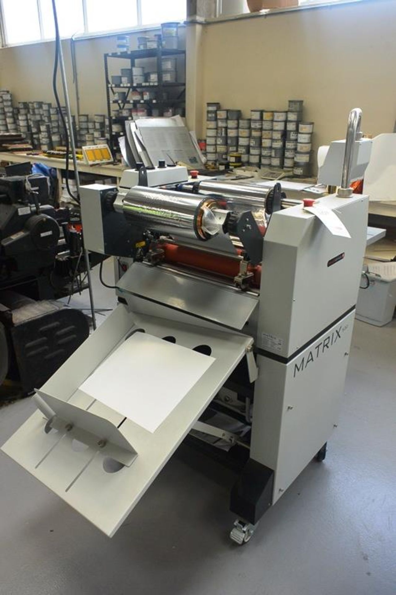 Matrix 530 reel feed continuous single sided laminating machine, model MX-530P, serial no. 1312-