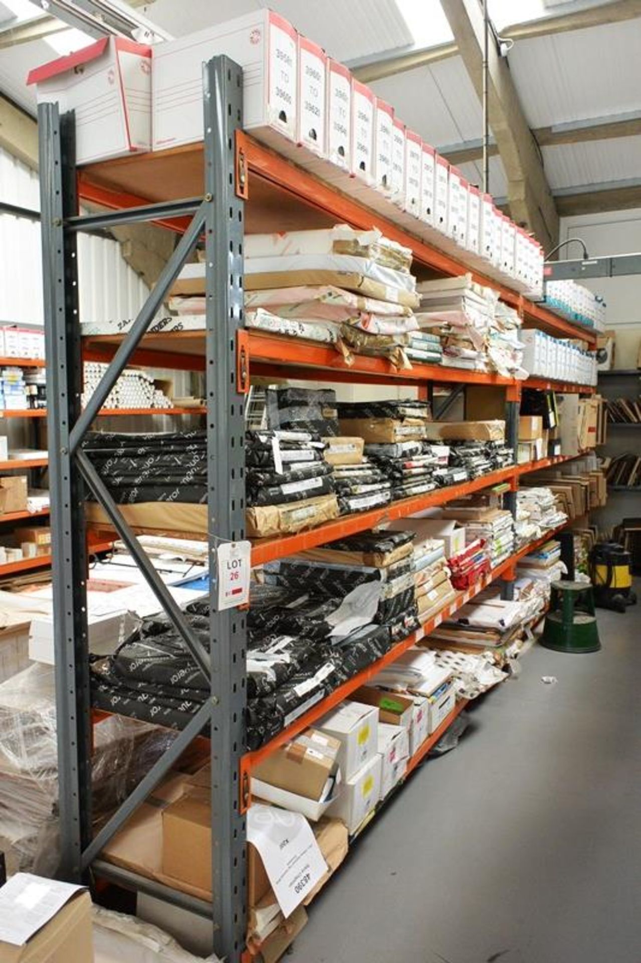 Two bays of boltless adjustable stores racking (contents excluded) Bay width: 3000mm, height: