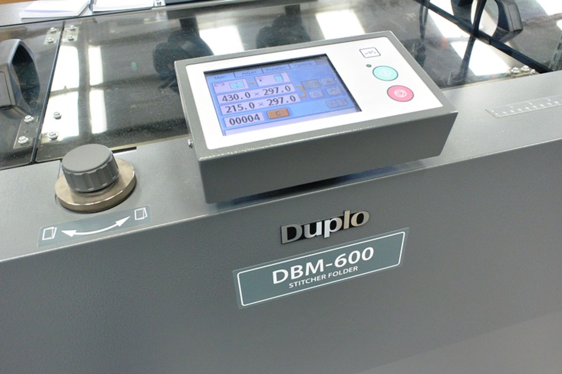 Duplo booklet maker, including infeed belt conveyor, model DBM-LSW, serial no. 150700891, DBM-600T - Image 9 of 25