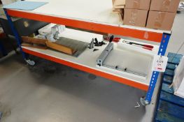 Mobile adjustable boltless workbench, approx 1830 x 760mm
