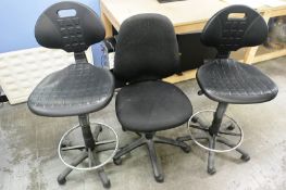 Three various office swivel chairs