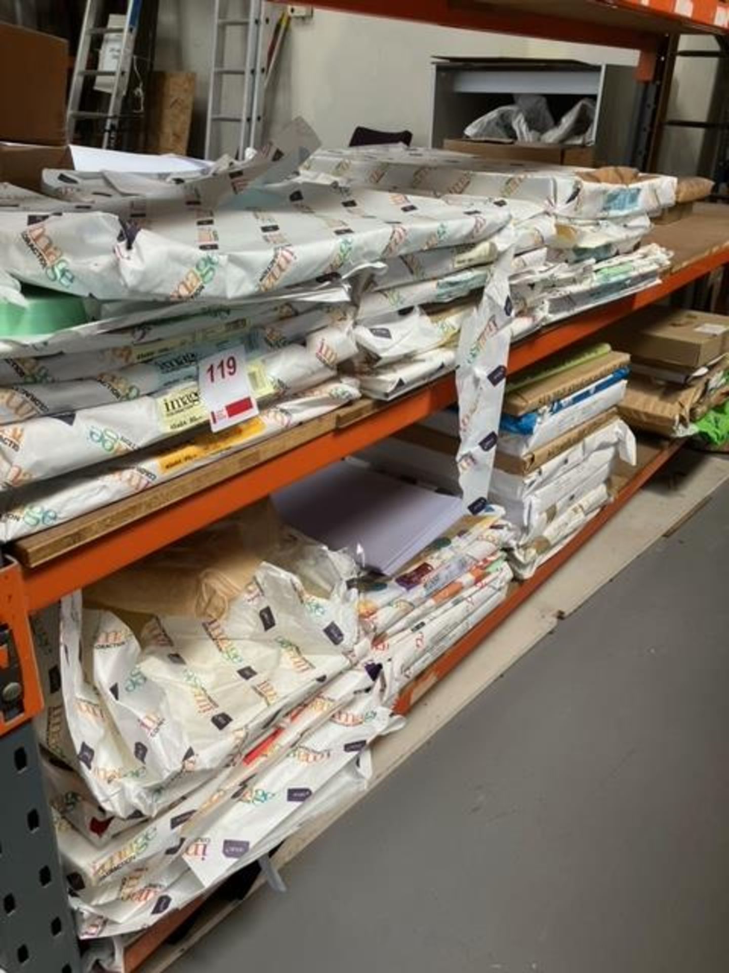 Two shelves of various paper stock - Image 2 of 2