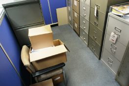 One 4 drawer steel filing cabinet and one 3 drawer steel filing cabinet