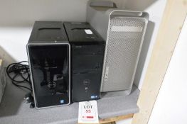 Three various desktop PC towers