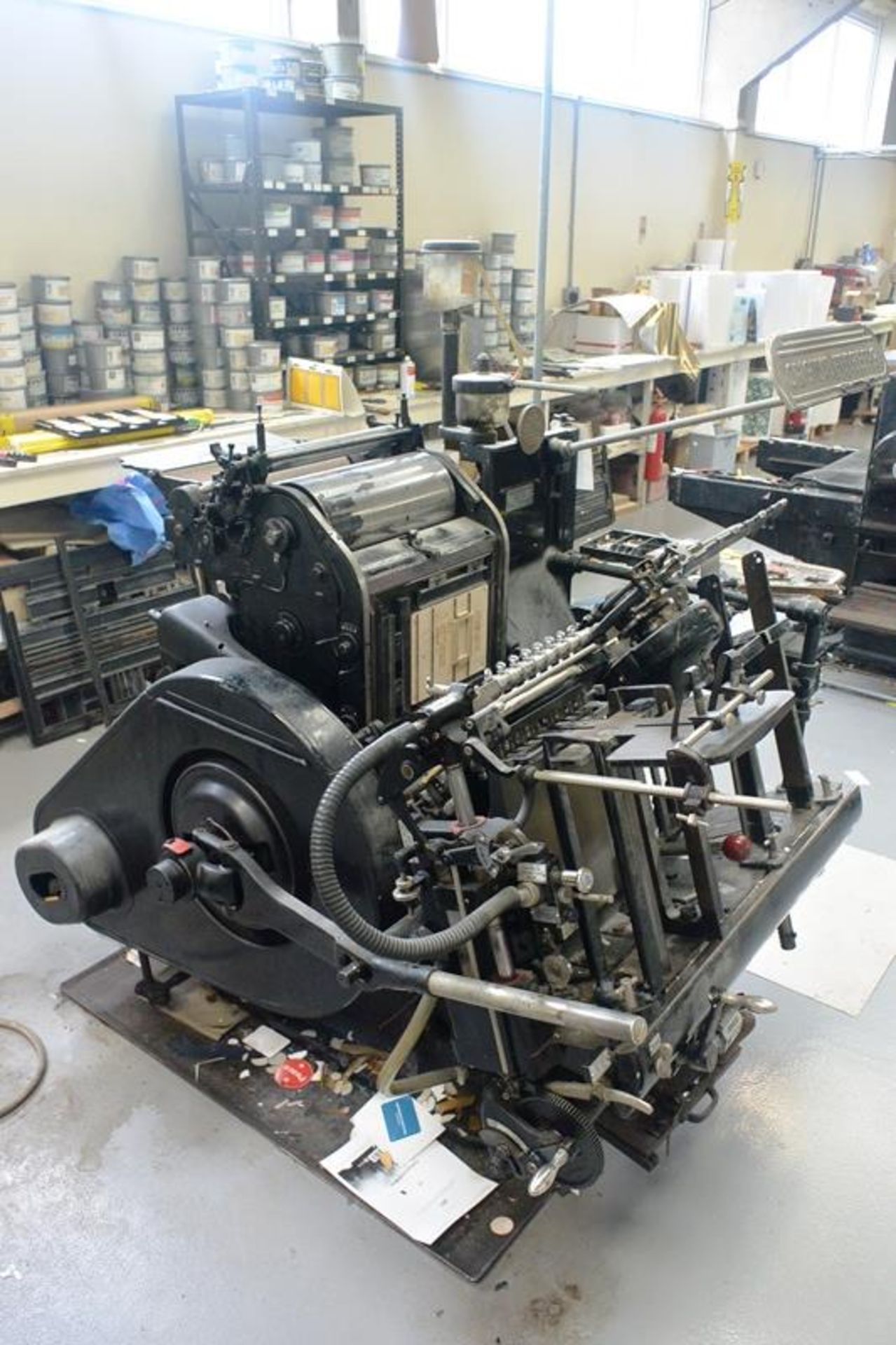 Original Heidelberg platen type cutting and creasing press, serial no. 138280E, 34 x 26cm platen - Image 3 of 5