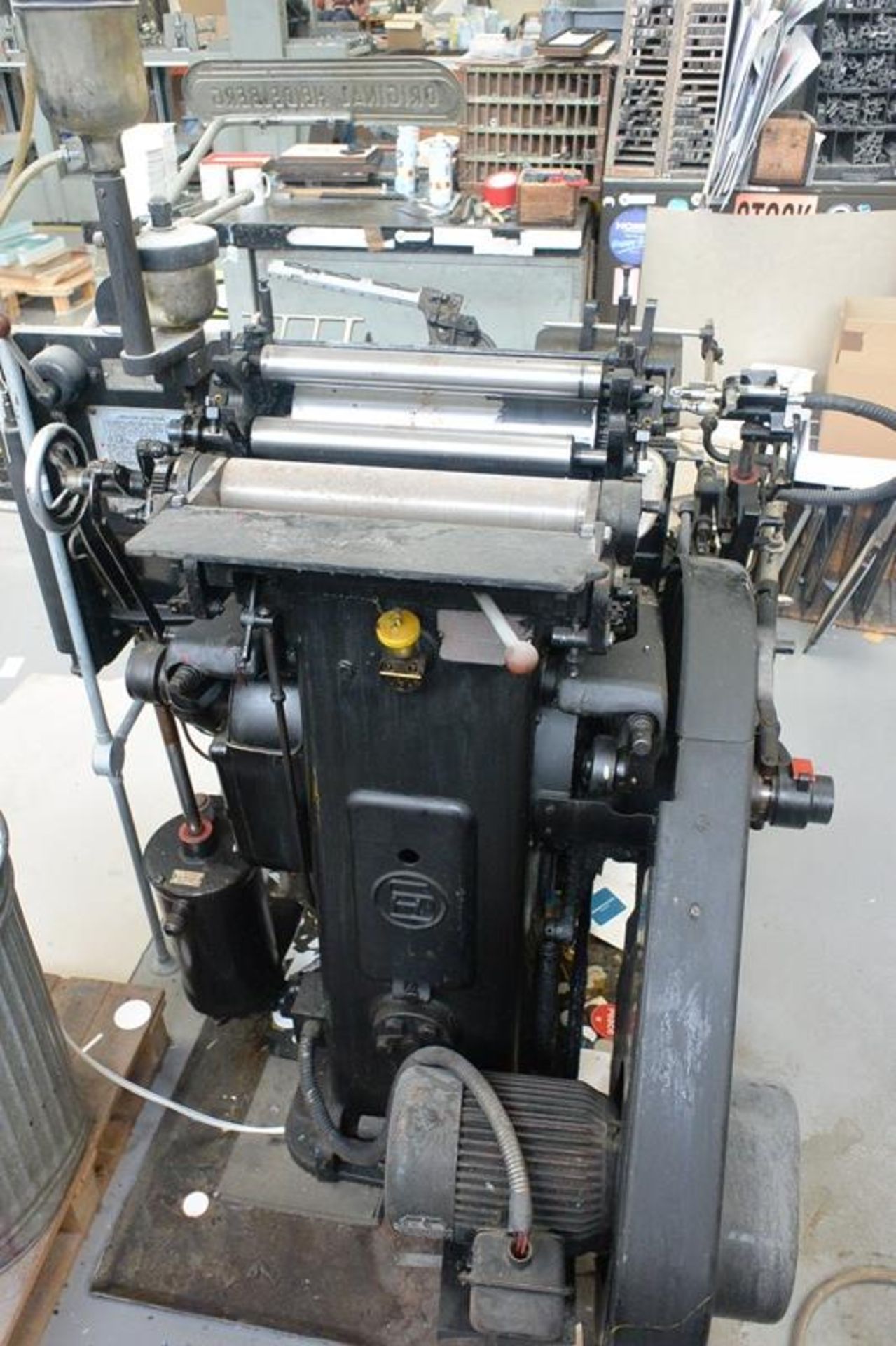 Original Heidelberg platen type cutting and creasing press, serial no. 138280E, 34 x 26cm platen - Image 5 of 5