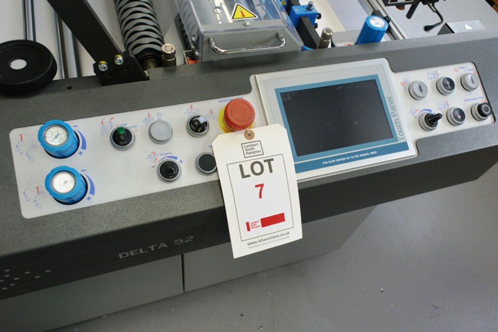 Komfi Delta 52 reel feed thermal laminating machine, serial no. 2DLS664 (2017 - installed 2018), - Image 3 of 11