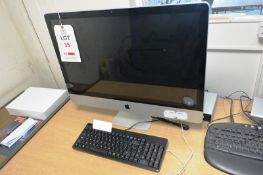 Apple iMac 27", model A1312, serial no. W80062QOSPE, with keyboard & mouse