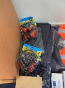 A quantity of various safety wear and health and safety stock