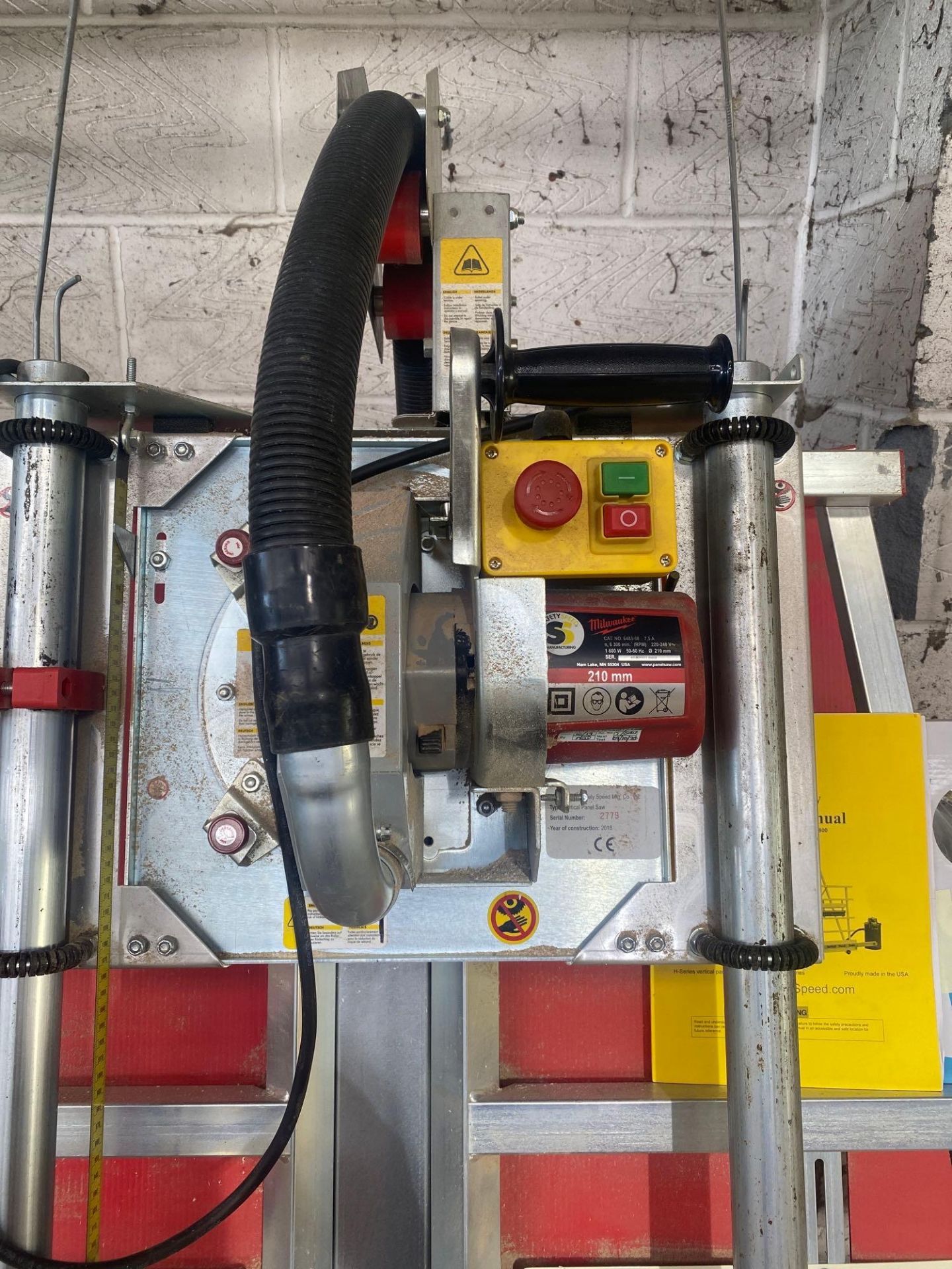Safety Speed vertical panel saw serial number 2779 date of manufacture 2018 240 V plug-in complete - Image 3 of 6