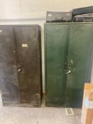 3 Metal double door cabinets and contents to include various barbwire, large diamond tipped hole